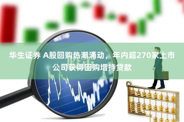 华生证券 A股回购热潮涌动，年内超270家上市公司获得回购增持贷款
