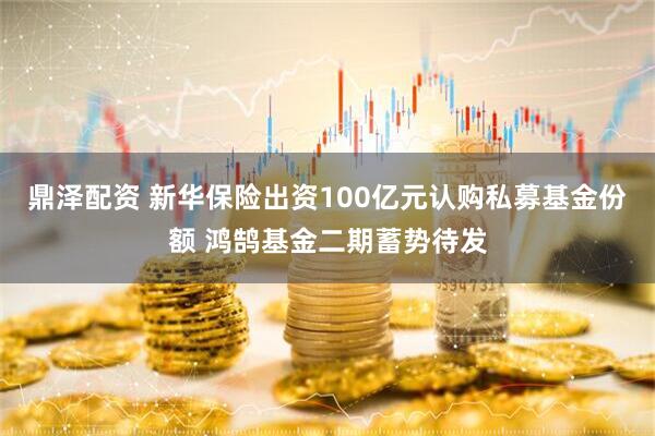 鼎泽配资 新华保险出资100亿元认购私募基金份额 鸿鹄基金二期蓄势待发