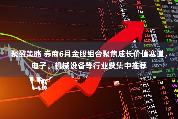 聚盈策略 券商6月金股组合聚焦成长价值赛道，电子、机械设备等行业获集中推荐